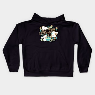 Cute Spring Bunny and Easter Garden Kids Hoodie